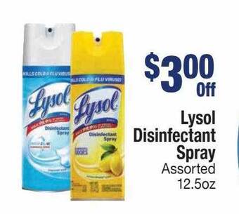 Kinney Drugs Lysol disinfectant spray offer