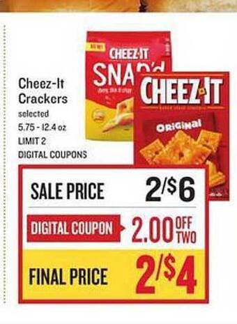 Lowes Foods Cheez-it crackers offer