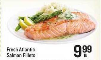 Fresh atlantic salmon fillets