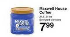 Price Chopper Maxwell house coffee offer
