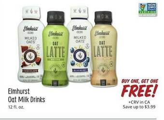 Sprouts Farmers Market Elmhurst oat milk drinks offer