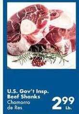 Fairplay U.s. gov't insp. beef shanks offer