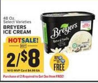 Food Lion Breyers ice cream offer