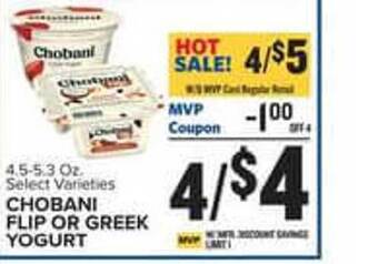 Food Lion Chobani flip or greek yogurt offer