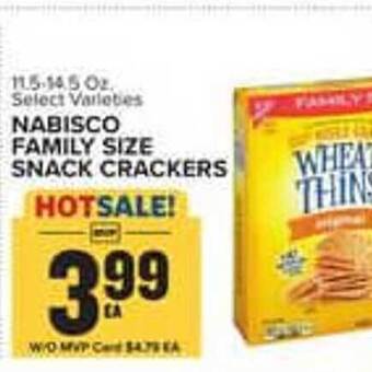 Food Lion Nabisco family size snack crackers offer