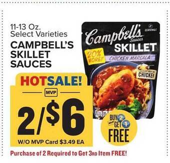 Food Lion Campbell's skillet sauces offer