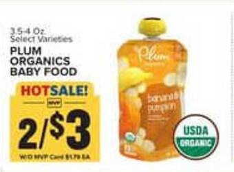 Food Lion Plum organics baby food offer