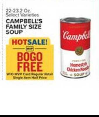 Food Lion Campbell's family size soup offer