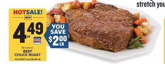 Food Lion Usda choice boneless beef chuck roast offer