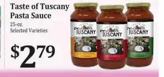 Rosauers Taste of tuscany pasta sauce offer