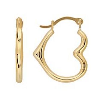 Kohl's Everlasting gold 10k gold heart hoop earrings offer