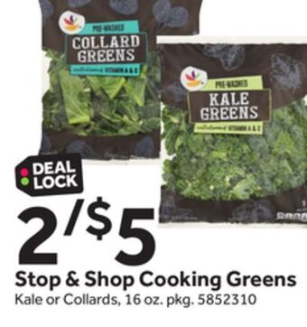Stop&Shop Stop & shop cooking greens offer
