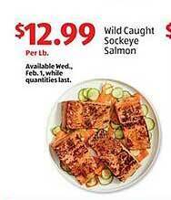 Aldi Wild caught sockeye salmon offer