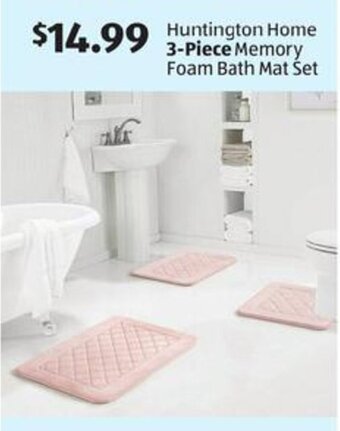 Aldi Huntington Home 3-Piece Memory Foam Bath Mat Set offer
