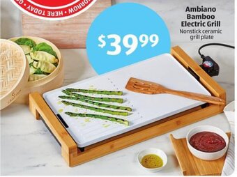 Aldi Ambiano Bamboo Electric Grill offer