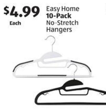 Aldi Easy Home 10-Pack No-Stretch Hangers offer
