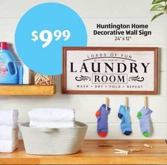 Aldi Huntington Home Decorative Wall Sign 24"x12" offer