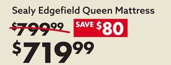 Big Lots Sealy edgefield queen mattress offer