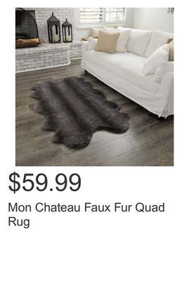 Costco Mon chateau faux fur quad rug offer