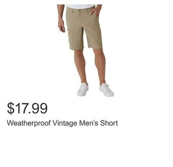 Costco Weatherproof vintage men's short offer