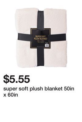 Five Below Super soft plush blanket 50in x 60in offer