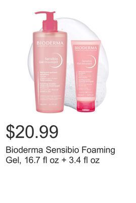 Costco Bioderma sensibio foaming gel, 16.7 fl oz + 3.4 fl oz offer