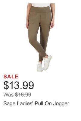 Costco Sage ladies' pull on jogger offer