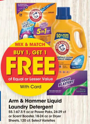 Kroger Arm & Hammer Liquid Laundry Detergent offer