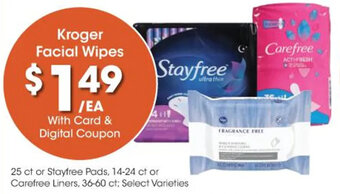 Kroger Kroger Facial Wipes offer