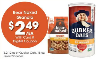 Kroger Bear Naked Granola offer