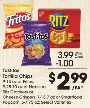 Kroger Tostitos Tortilla Chips offer