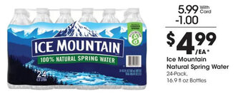 Kroger Ice Mountain Natural Spring Water offer