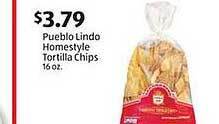 Aldi Pueblo lindo homestyle tortilla chips offer