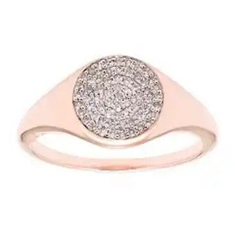Kohl's It's personal 14k gold 1/5 ct. t.w. diamond pave signet ring offer