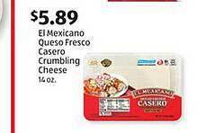 Aldi El mexicano queso fresco casero crumbling cheese offer