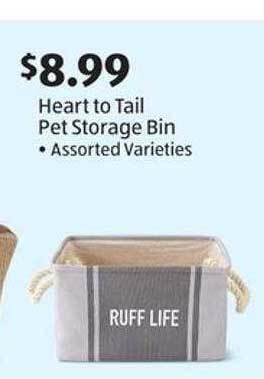 Aldi Heart to tail pet storage bin offer