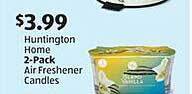 Aldi Huntington home 2-pack air freshener candles offer