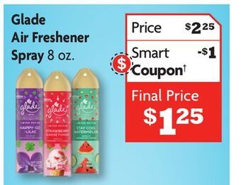 Family Dollar Glade air freshener spray offer