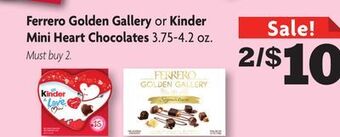 Family Dollar Ferrero golden gallery or kinder mini heart chocolates offer