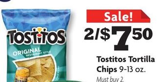 Family Dollar Tostitos tortilla chips offer