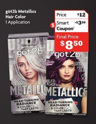 Family Dollar Göt2b metallics hair color offer
