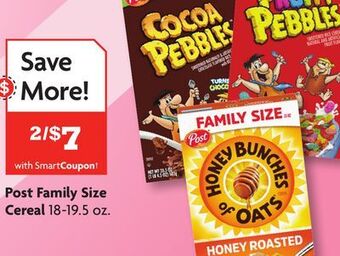 Family Dollar Post family size cereal offer