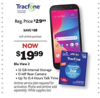 Family Dollar Tracfone blu view 2 offer