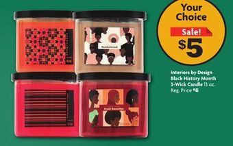 Family Dollar Interiors by design black history month 3-wick candle offer