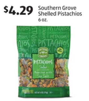 Aldi Southern grove shelled pistachios offer