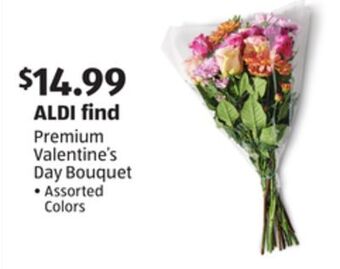 Aldi Premium valentine's day bouquet offer