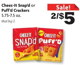 Family Dollar Cheez-it snap'd or puff'd crackers offer