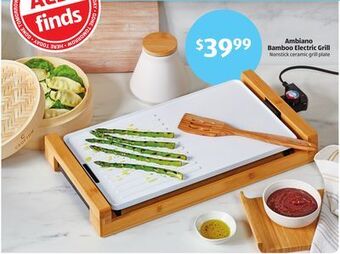 Aldi Ambiano bamboo electric grill offer