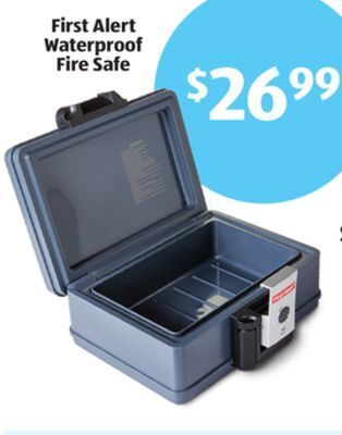 Aldi First alert waterproof fire safe offer