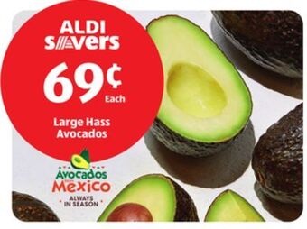 Aldi Large hass avocados offer